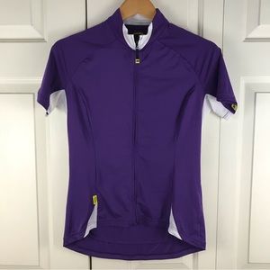 Mavic Short Sleeve Cycling Biking Top Size Large Purple
